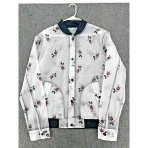 Disney Parks Mickey Mouse Transparent Frosted Rain Jacket